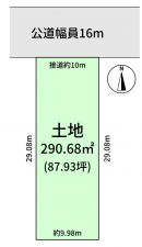豊橋市西小鷹野、土地の間取り画像です