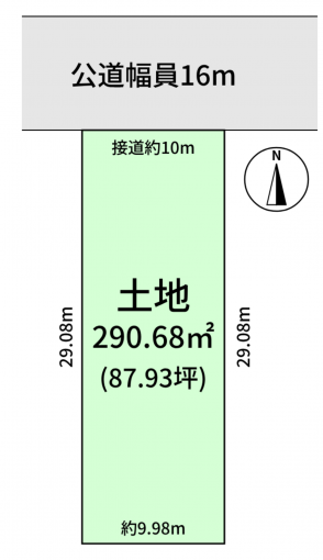 豊橋市西小鷹野、土地の間取り画像です