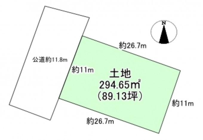 豊橋市東小鷹野、土地の間取り画像です