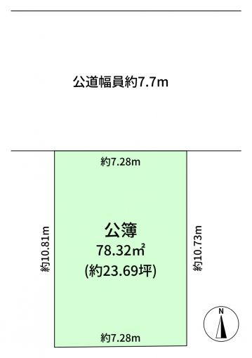 豊橋市西松山町、土地の間取り画像です