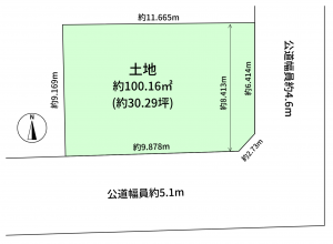 豊橋市仁連木町、土地の間取り画像です