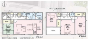豊橋市多米、新築一戸建ての間取り画像です