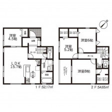 豊橋市東小鷹野、新築一戸建ての間取り画像です
