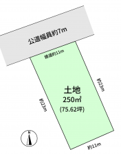 豊橋市往完町、土地の間取り画像です