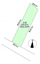 豊橋市大岩町、土地の間取り画像です