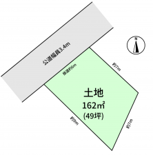 豊橋市大崎町、土地の間取り画像です