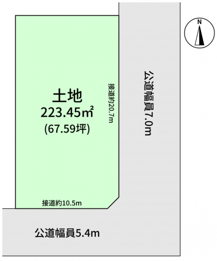 豊橋市西幸町、土地の間取り画像です