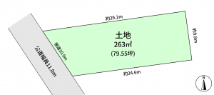 豊橋市羽根井西町、土地の間取り画像です