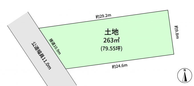 豊橋市羽根井西町、土地の間取り画像です