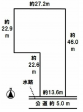 豊橋市三ツ相町、土地の間取り画像です
