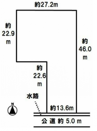 豊橋市三ツ相町、土地の間取り画像です