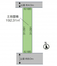 豊橋市曲尺手町、土地の間取り画像です