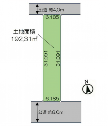 豊橋市曲尺手町、土地の間取り画像です