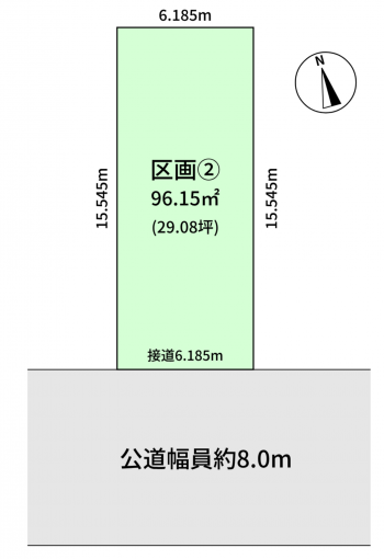 豊橋市曲尺手町、土地の間取り画像です
