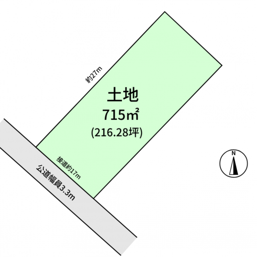 豊橋市植田町、土地の間取り画像です