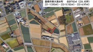 豊橋市東大清水町、土地の間取り画像です