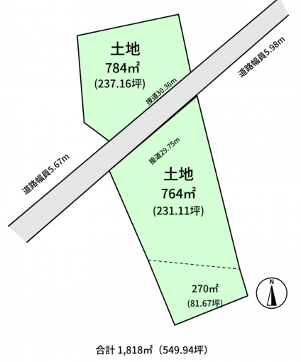 豊橋市佐藤町、土地の間取り画像です
