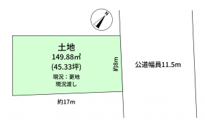豊橋市福岡町、土地の間取り画像です