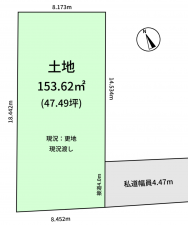 豊橋市三本木町、土地の間取り画像です