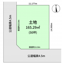 豊橋市浜道町、土地の間取り画像です