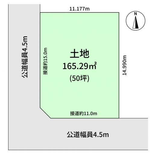 豊橋市浜道町、土地の間取り画像です