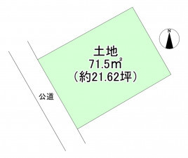 豊橋市西羽田町、土地の間取り画像です