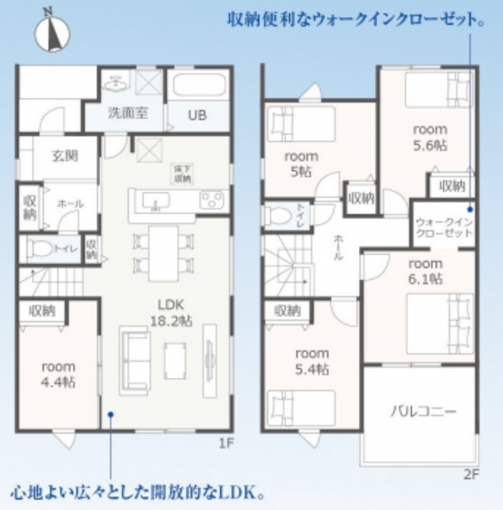 豊橋市高師本郷町、新築一戸建ての間取り画像です