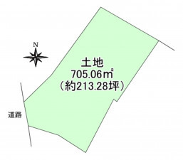 豊橋市下条西町、土地の間取り画像です