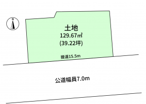 豊橋市東田町、土地の間取り画像です