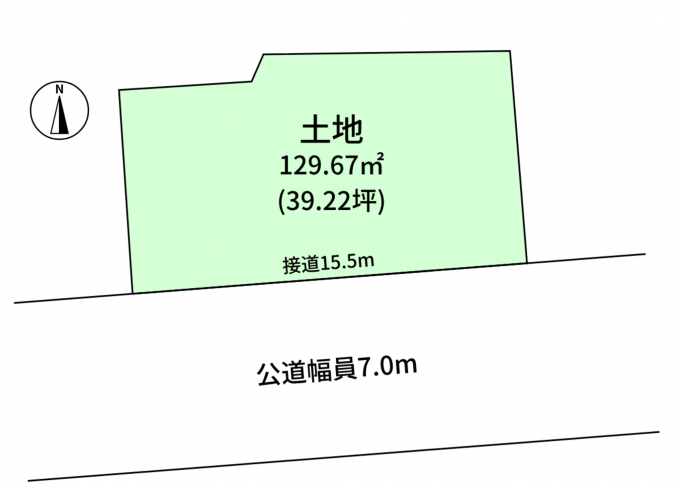 豊橋市東田町、土地の間取り画像です