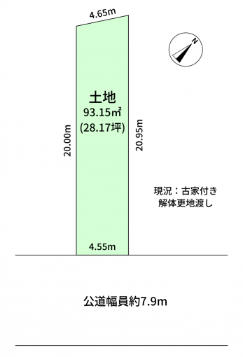 豊橋市吾妻町、土地の間取り画像です