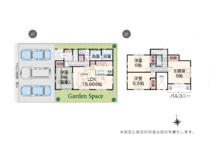 豊橋市東岩田、新築一戸建ての間取り画像です
