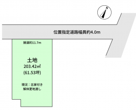 豊橋市東幸町、土地の間取り画像です