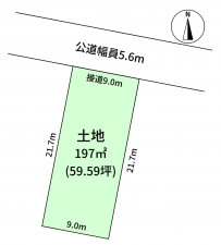 豊橋市忠興、土地の間取り画像です