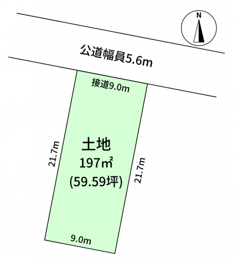 豊橋市忠興、土地の間取り画像です