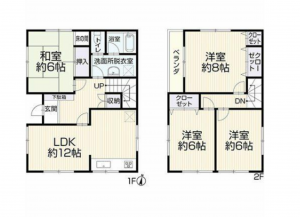 豊橋市多米東町、中古一戸建ての間取り画像です