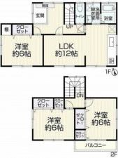 豊橋市東小鷹野、中古一戸建ての間取り画像です