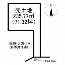 豊橋市牛川町、土地の間取り画像です