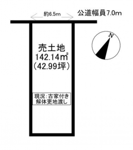 豊橋市牟呂町、土地の間取り画像です