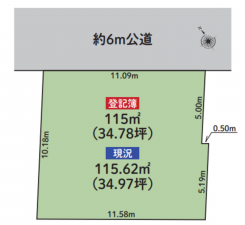 相模原市中央区鹿沼台、土地の間取り画像です