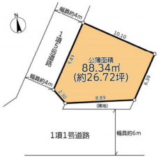 相模原市中央区横山、土地の間取り画像です