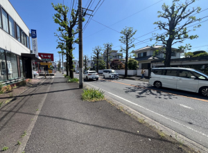 相模原市中央区千代田、土地の前面道路を含む現地写真画像です