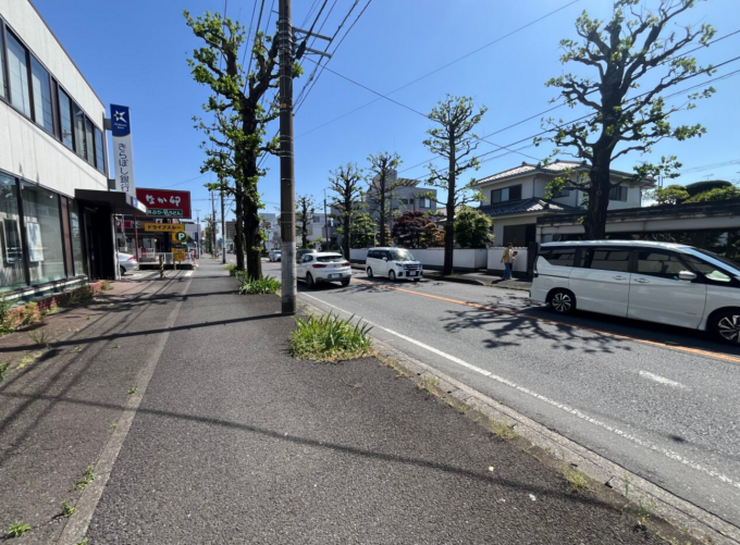 相模原市中央区千代田、土地の前面道路を含む現地写真画像です