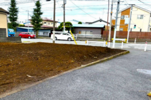 相模原市中央区清新、土地の前面道路を含む現地写真画像です