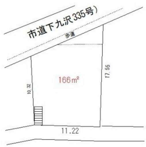 相模原市中央区下九沢、土地の間取り画像です