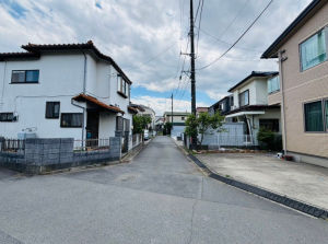 相模原市中央区上矢部、土地の前面道路を含む現地写真画像です