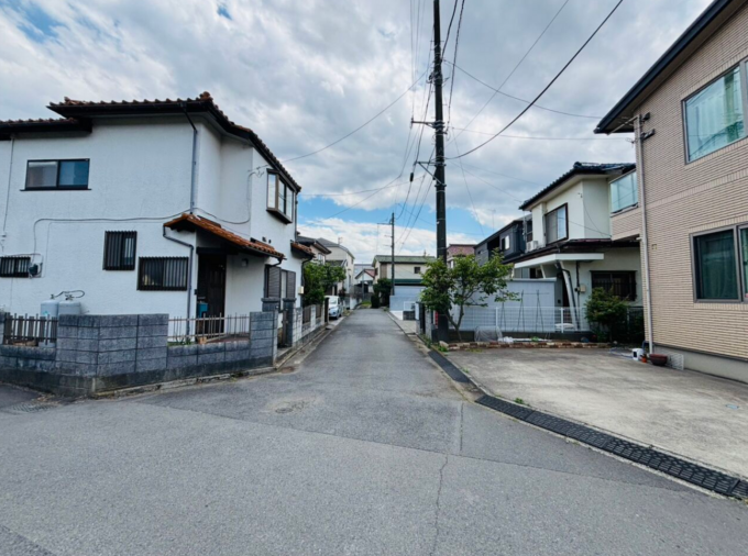 相模原市中央区上矢部、土地の前面道路を含む現地写真画像です