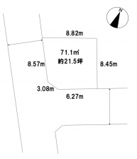 相模原市中央区横山台、土地の間取り画像です