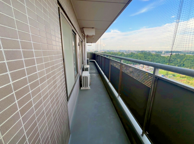 相模原市中央区水郷田名、中古マンションのバルコニー画像です