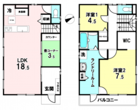 相模原市緑区下九沢、中古一戸建ての間取り画像です
